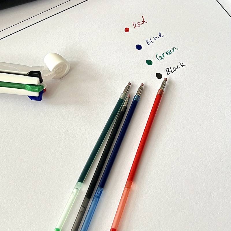 Four color Gel Pen Red/green/black/blue Multi color Press - Temu